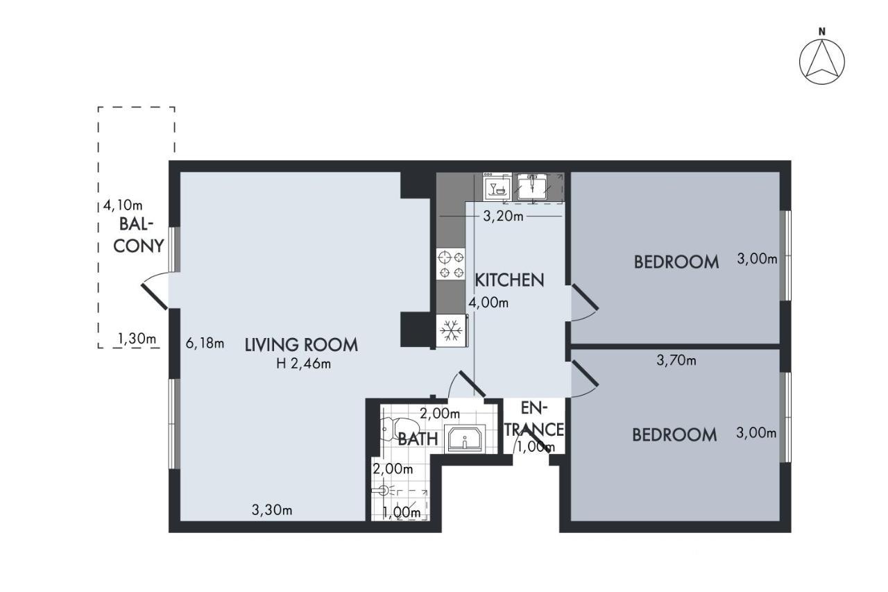 Sanders Charm - Amazing Two-Bedroom Apartment With Shared Garden 哥本哈根 外观 照片